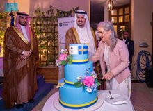 On Behalf of Riyadh Governor, Mayor Attends Swedish Embassy National Day Reception 