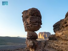 Nature's Sculptures: Tabuk's Ancient Narrow-Bottomed Rock Formations