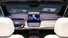 This undated file photo provided by Hyundai Mobis Co. shows the M.VICS 7.0 cockpit integrated solution, featuring the CES Innovation Award–winning holographic windshield display. (PHOTO NOT FOR SALE) (Yonhap)