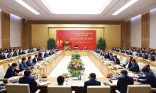 The first meeting of the Government’s Party Committee in the 2020-2025 tenure in Hanoi on February 5. (Photo: VNA)