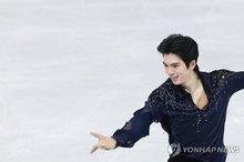 Cha Jun-hwan of South Korea performs his short program in the men's singles figure skating competition at the Winter Olympics at Milano Ice Skating Arena in Milan on Feb. 10, 2026. (Yonhap)