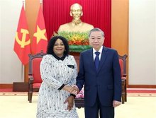 Vietnam's Party chief receives South African senior Party official