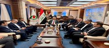 Deputy Prime Minister for Energy Affairs, Minister of Oil, Hayan Abdul Ghani (centre) Iranian Deputy Minister of Oil, Head of the Oil Pension Funds, Hossein Hossein Zadeh, (left)