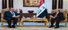 Deputy PM, Foreign Minister, Fuad Hussein (right), the U.S. Chargé d’Affaires in Baghdad, Joshua Harris (left)