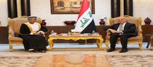 Deputy PM, Minister of Foreign Affairs Fuad Hussein (right), the Special Representative of the Secretary-General of the United Nations in Iraq, Mohammed al-Hassan (left)