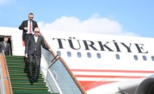 Turkish President Recep Tayyip Erdoğan arrives in Azerbaijan