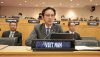 Ambassador Do Hung Viet, Permanent Representative of Vietnam to the UN addresses the SPLOS 35 plenary (Photo: VNA)