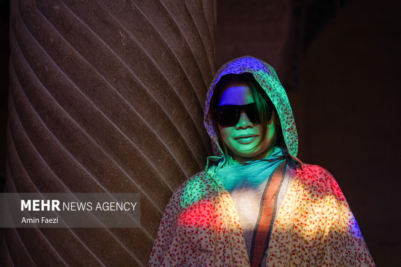 Foreign tourists visit Nasir al-Mulk Mosque in Shiraz