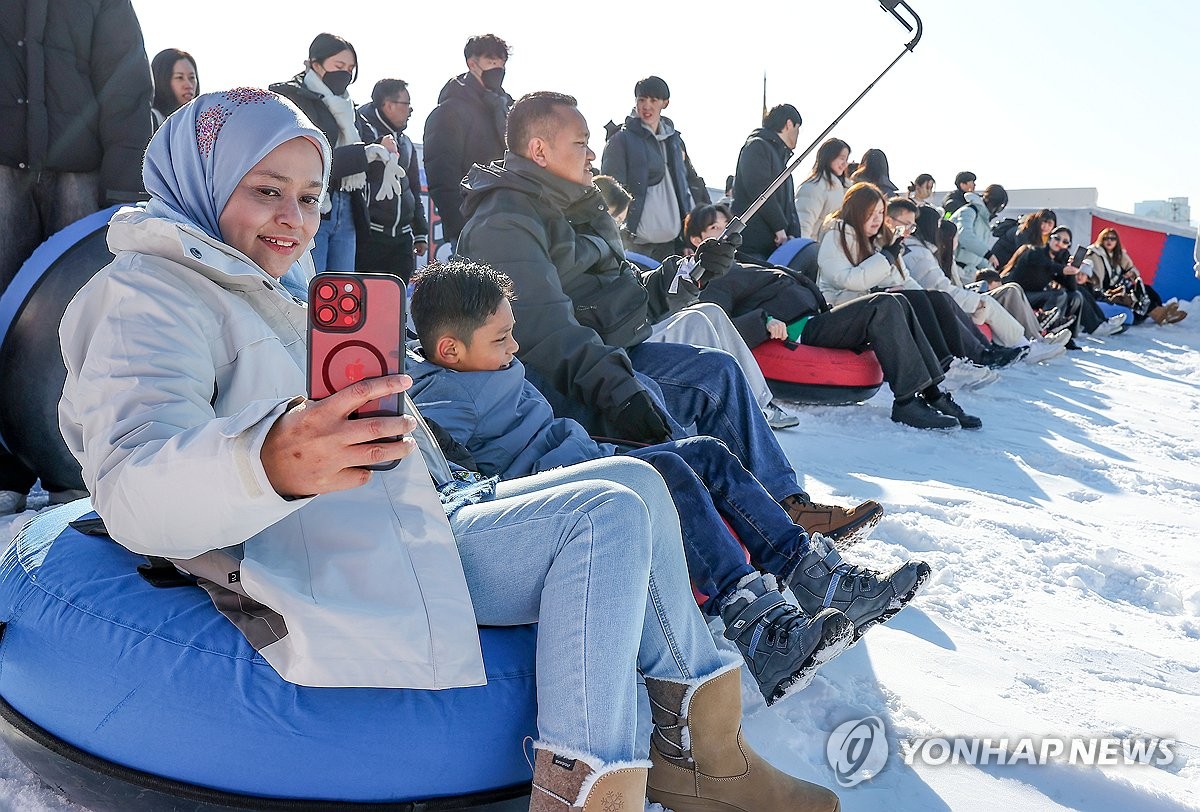 Snow sledding