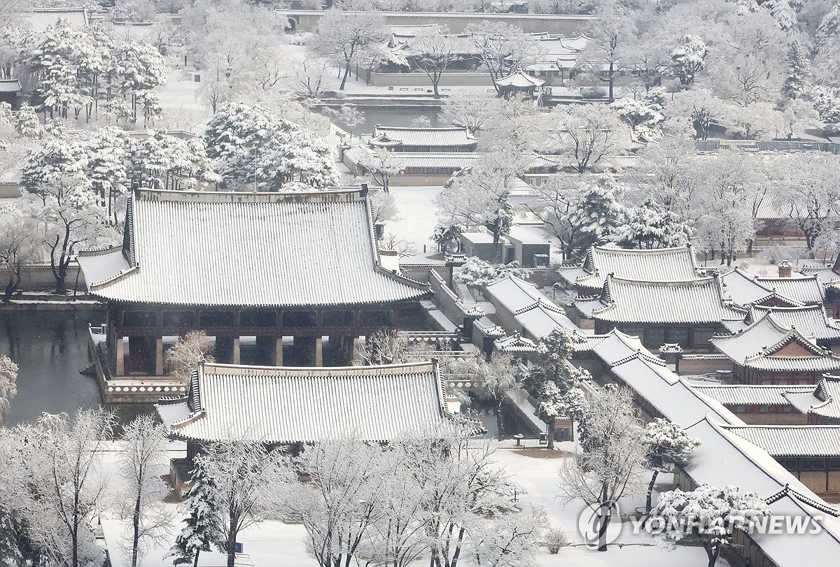 Snowfall in Seoul