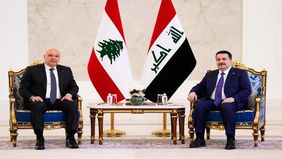 PM, Mohammed Shia al-Sudani (right), Lebanese President Joseph Aoun, (left) 