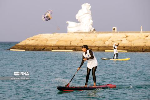 A cable skiing and paddleboarding tournament was held in Kish Island, located in the Persian Gulf, on November 9-10, 2023.