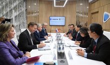 At the working session between Deputy Prime Minister Bui Thanh Son and Novatek's representatives. (Photo: VNA)