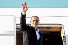 President Pezeshkian departs for Baku