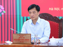Politburo member and Chairman of the Party Central Committee’s Inspection Commission Nguyen Duy Ngoc at the commission's 56th session in Hanoi on May 29 (Photo: VNA)