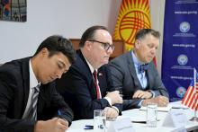 Kyrgyz education minister discusses cooperation with US ambassador
