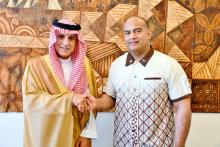 Saudi Minister of State for Foreign Affairs Meets with Nauru President