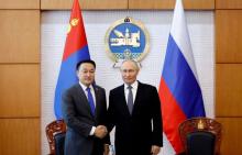 Chairman of the State Great Khural of Mongolia Amarbayasgalan Paid a Courtesy Call on President of the Russian Federation Putin