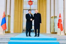 President of Mongolia Officially Welcomed by President of the Republic of Türkiye