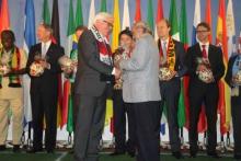 German FM Presents Special Chocolate World Cup Ball To Iran Envoy