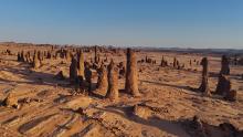 Al-Gharameel: AlUla's Towering Rock Columns Reveal Natural Beauty