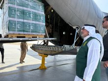 70th KSrelief Airplane to Aid Gazans Arrives in Egypt  