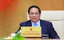 PM Pham Minh Chinh speaks at the meeting. (Photo: VNA)