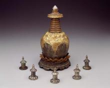 This image captured from the homepage of the Museum of Fine Arts, Boston, by the Jogye Order of Korean Buddhism shows the "silver-gilt Lamaist pagoda-shaped sarira reliquary," dating back to the 14th century during the Goryeo Dynasty (918-1392), in its collection. (PHOTO NOT FOR SALE) (Yonhap)