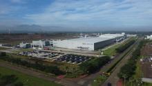 This photo provided Hyundai Motor Group on July 3, 2024, shows an aerial view of HLI Green Power, an EV battery plant built jointly with LG Energy Solution in Indonesia. (PHOTO NOT FOR SALE) (Yonhap)