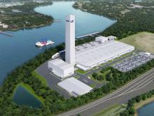 This computer-generated image provided by LS Cable & Systems Ltd. shows a submarine cable plant to be built in the U.S. state of Virginia by 2027. (PHOTO NOT FOR SALE) (Yonhap)