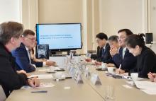 South Korea's Finance Minister Choi Sang-mok (2nd from R) and his Czech counterpart, Zbynek Stanjura (2nd from L), hold a meeting in Prague on Sept. 20, 2024, in this photo provided by Choi's office. (PHOTO NOT FOR SALE) (Yonhap)