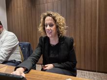 Helen Clarkson, who heads the London-based Climate Group, speaks during an interview with Yonhap News Agency in Seoul on Oct. 30, 2024. (Yonhap)