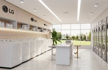This photo, provided by LG Electronics Inc., shows a self-service laundromat in the United States. (PHOTO NOT FOR SALE) (Yonhap)
