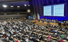 A view of the 47th World Heritage Committee session at UNESCO headquarters in Paris on July 13, 2025 (Yonhap)