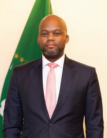 This photo provided by the African Continental Free Trade Area Secretariat shows its Secretary-General Wamkele Mene. (PHOTO NOT FOR SALE) (Yonhap)