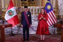  Prime Minister Datuk Seri Anwar Ibrahim received Peru’s highest honour, the "El Sol del Peru", in recognition of his role as Head of Government during his first official visit to the Latin American nation since assuming office in 2022.