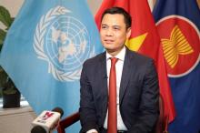 Permanent Representative of Vietnam to the United Nations Ambassador Đặng Hoàng Giang in interview with Vietnam News Agency. (Photo:VNA)