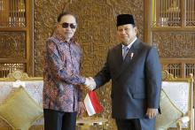 Malaysian Prime Minister Anwar Ibrahim Thursday received a courtesy call from Indonesian president-elect and Defence Minister Prabowo Subianto, who is on a special one-day visit to Malaysia.