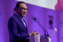 KUALA LUMPUR, Oct 7 -- Prime Minister Anwar Ibrahim delivers his speech before launching the Khazanah Megatrend Forum 2024, here, today. --fotoBERNAMA (2024) COPYRIGHT RESERVED