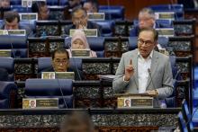 Malaysian PM in the Dewan Rakyat (Malaysian Parliament) on Tuesday during the Minister’s Question Time.