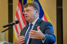 KUALA LUMPUR, Nov 7 -- U.S. Ambassador to Malaysia Edgard D. Kagan delivers a speech at the US-Malaysia Vice Chancellor Round Table Dialogue: Partnerships in Higher Education program in Bangsar South, Thursday.  -- fotoBERNAMA (2024) COPYRIGHT RESERVED