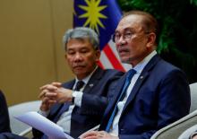 Prime Minister Anwar Ibrahim during a press conference held in conjunction with his working visit to Beijing.