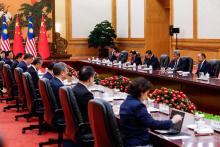 During a courtesy call by Anwar Ibrahim at the Great Hall of People on Thursday.