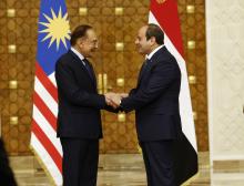 Malaysian Prime Minister Datuk Seri Anwar Ibrahim with Egypt’s President Abdel Fattah El-Sisi.