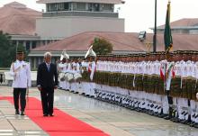 PUTRAJAYA, Dec 2 -- Timor-Leste Prime Minister Kay Rala Xanana Gusmao, who is on a three-day official visit to Malaysia, inspects the Guard of Honour by the First Battalion of the Royal Ranger Regiment during the Official Welcoming Ceremony at Dataran Perdana, Perdana Putra Building, Monday.  --fotoBERNAMA (2024) COPYRIGHT RESERVED