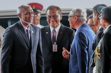 Maldives President Dr Mohamed Muizzu (most left in the picture) has arrived in Malaysia for a four-day official visit to the country.