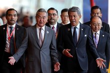 KUALA LUMPUR, July 10 — Malaysia’s Foreign Minister, Datuk Seri Mohamad Hasan, and China’s Minister of Foreign Affairs, Wang Yi, arrive at the Kuala Lumpur Convention Centre to attend the ASEAN Post-Ministerial Conference with China, held in conjunction with the 58th ASEAN Foreign Ministers’ Meeting (AMM) and related meetings today.  -- fotoBERNAMA (2025) COPYRIGHT RESERVED