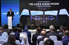 SEPANG, Jan 6 -- Transport Minister Anthony Loke speaks at the launch of the Malaysia Airlines Berhad (MAB) Academy Simulator Building here today.