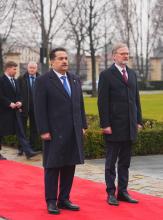 Czech PM Petr Fiala, (right), PM, Mohammed Shia al-Sudani (left)