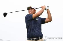 In this AFP photo, An Byeong-hun of South Korea tees off on the sixth hole during the final round of the Genesis Championship at Jack Nicklaus Golf Club Korea in Incheon, just west of Seoul, on Oct. 27, 2024. (Yonhap)